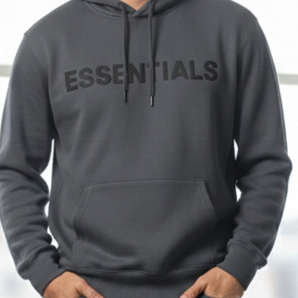 Essentials Gray Hoodie for Men